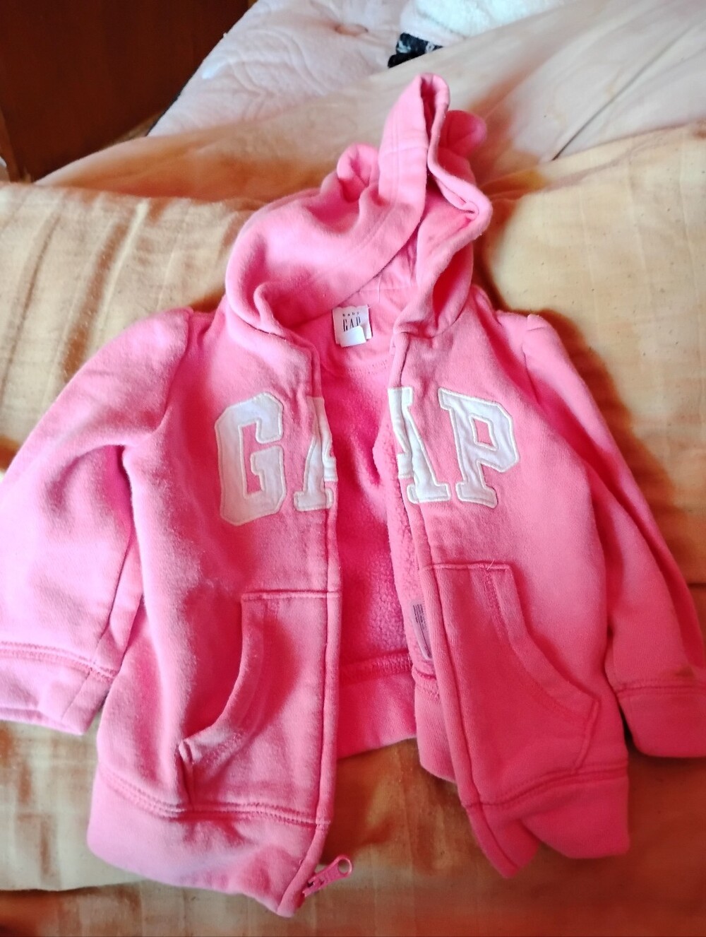 Nike Pink Hooded Kids zip up Sweater with Bold Logo